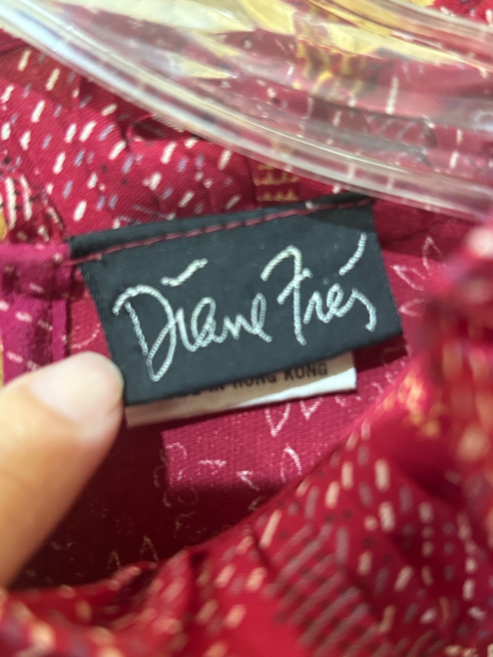 Diane Freis Vintage Maxi Dress, (RARE Georgette misspelled), Magneta/Pink - Picture 7 of 16